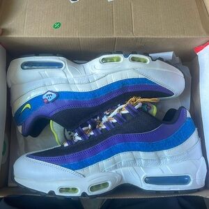 Nike airmax Kaomoji - size 10 - white/black/blue - like new